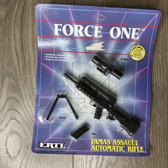ERTL Force One Die-cast Metal Famas Assault Automatic Rifle Set  #4976 - 1989 a - Picture 1 of 12